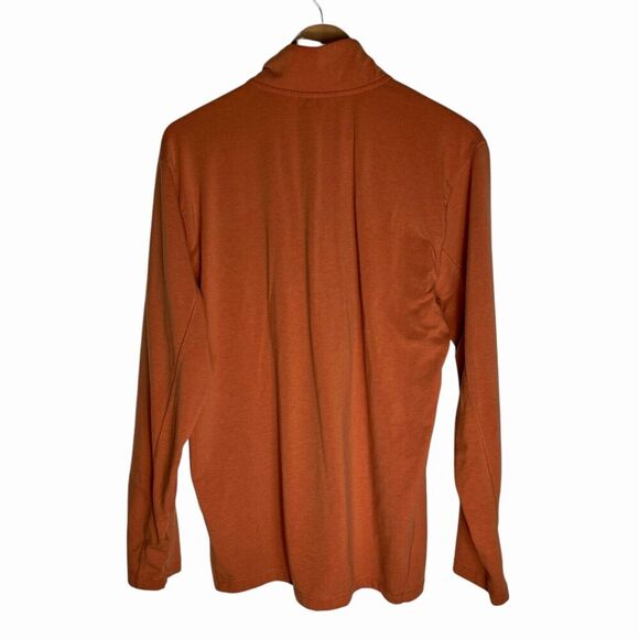 Basin + Range Quarter Zip Pullover Top Men's Medium Orange Outdoor - Picture 2 of 10